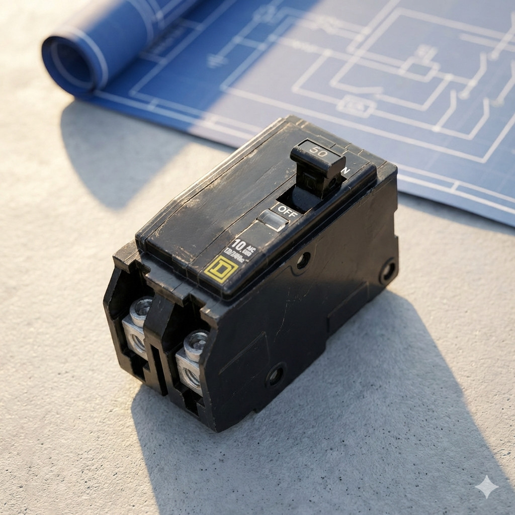 Square D QO250 Circuit Breaker 50 Amp 2-Pole 120/240V QO Plug-On HACR USA