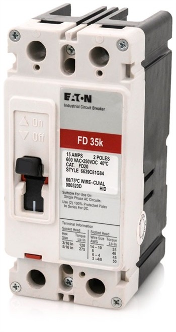 EATON FD2125L 125A 600V Circuit breaker