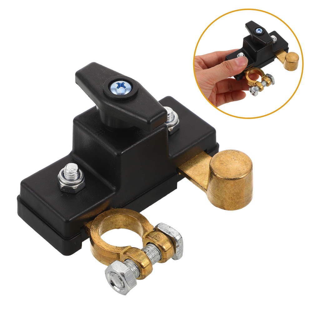 Compact Car Battery Disconnect Switch Copper Plastic Weather Resistant Terminal