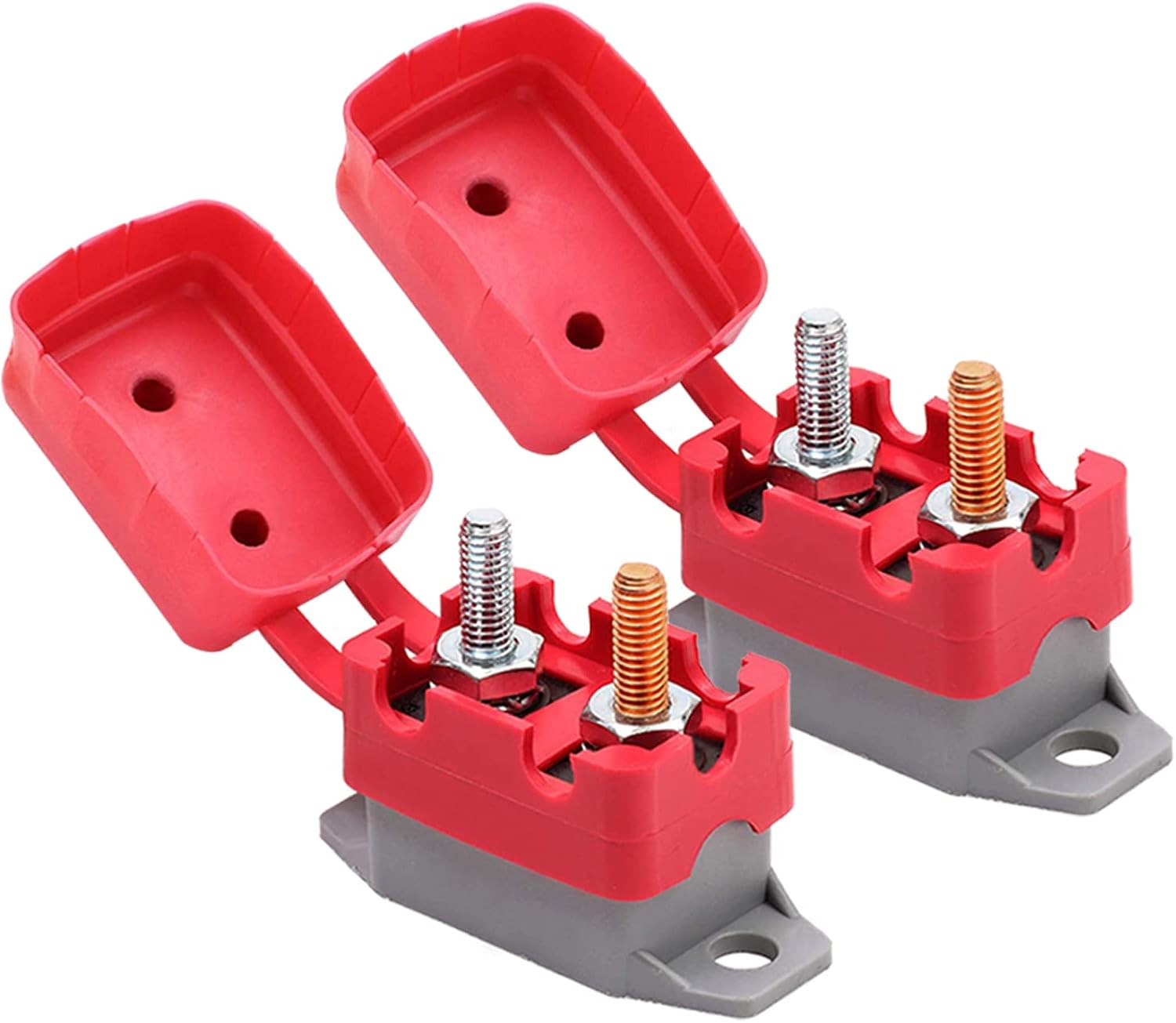 DC 12V – 24V Automatic Reset Circuit Breaker with Cover Stud Bolt for Car, Bo…