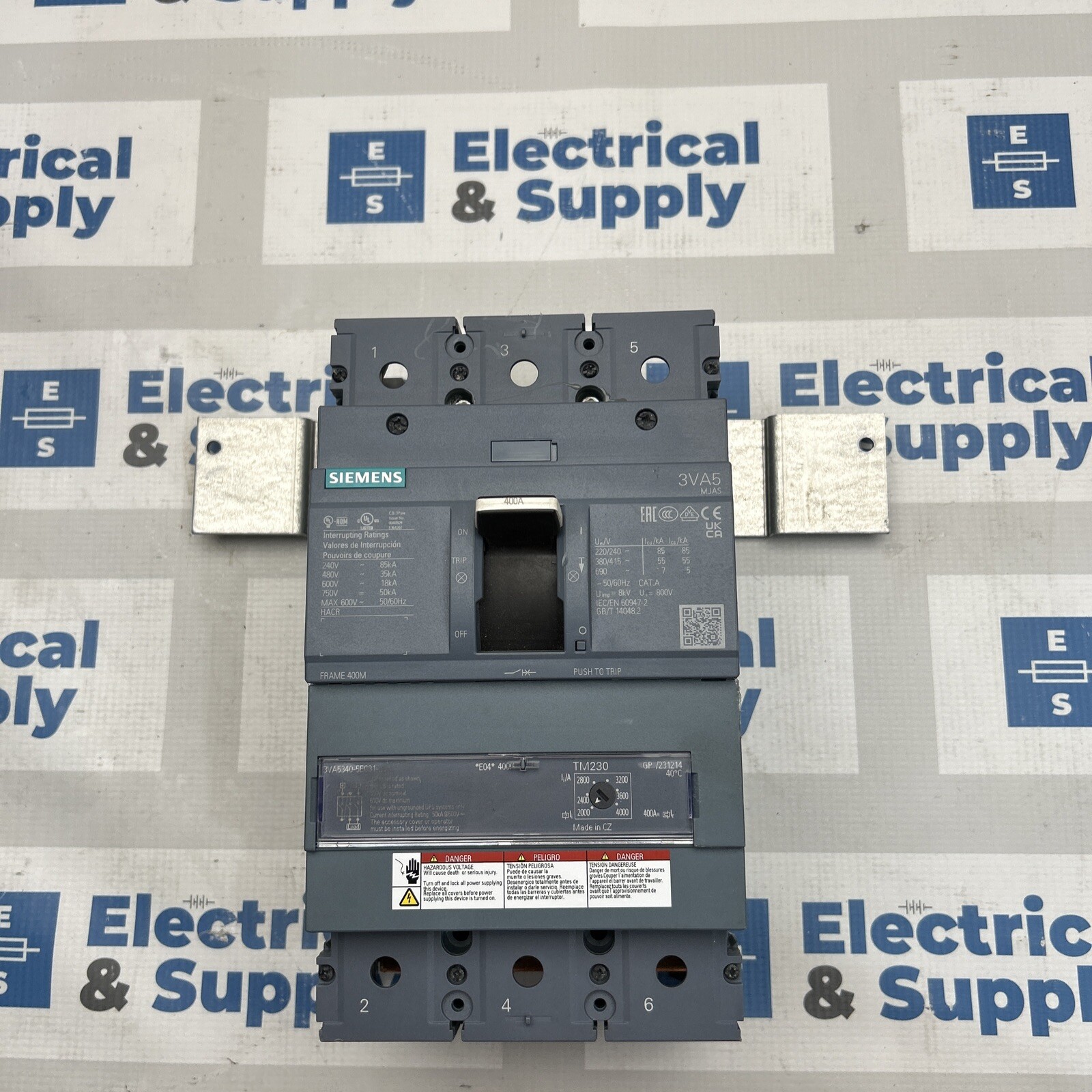 3VA5340-5EC31-0AA0 SIEMENS 3 POLE 400A 600 VOLT CIRCUIT BREAKER