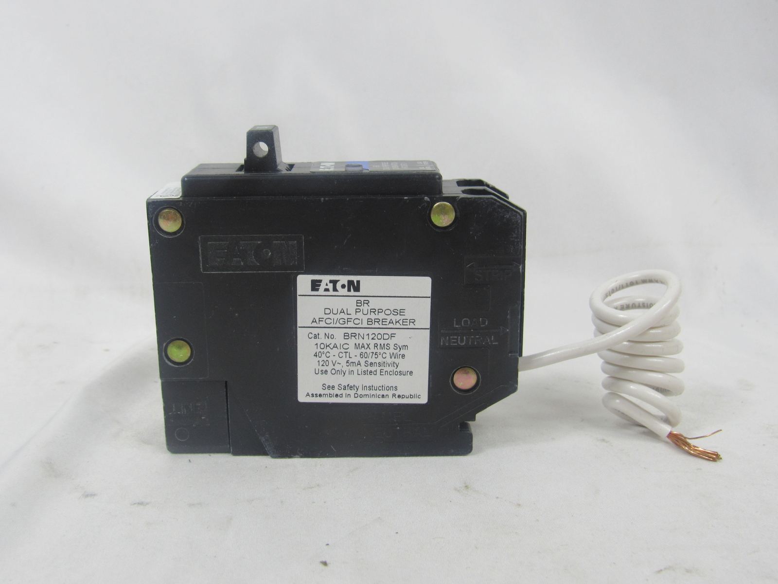 Eaton BRN120DF Miniature Circuit Breaker 1P 20A 120V