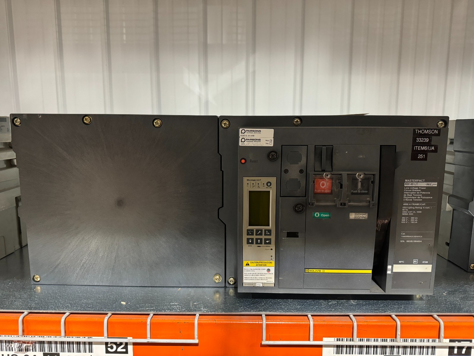 Square D 4000A Masterpact NW40L1 MO/DO 6.0P