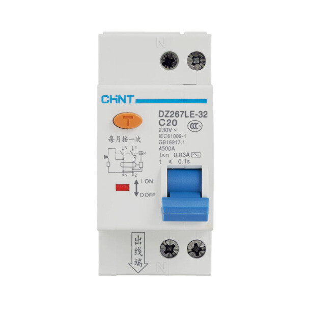 1PCS Chint DZ267LE-32 Series Circuit Breaker Leakage Protector C-Type 1P+N