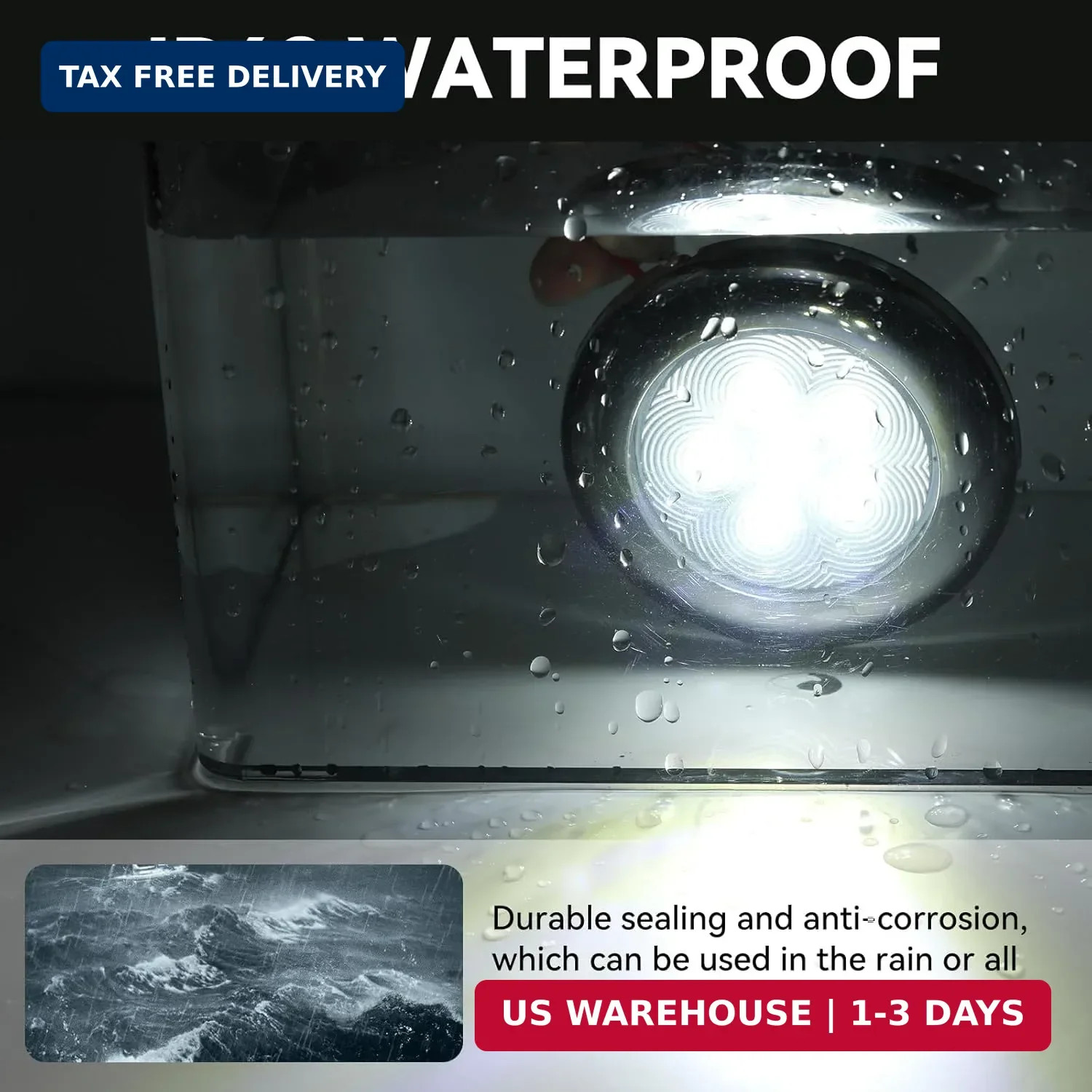 Boat Courtesy Lights, IP68 Waterproof Boat Interior Lights, Marine Navigation St