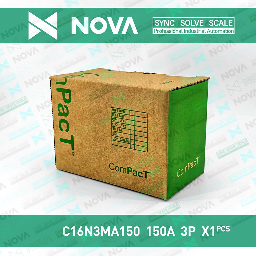 1pc New ComPacT NSX100/160/250 MA 150A 3P3D F Motor Protection MCCB C16N3MA150