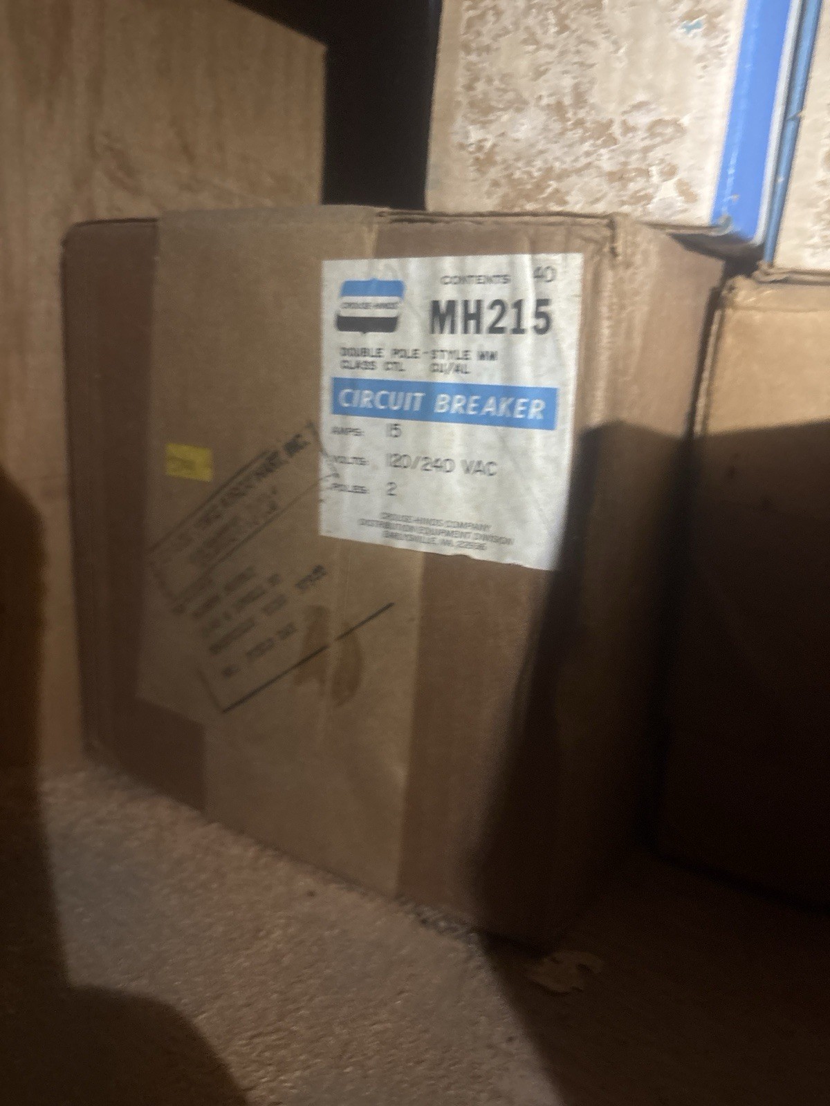 Crouse-Hinds MH115R 15Amp 120v Circuit Breaker Right Hook brand new (10 Pack)