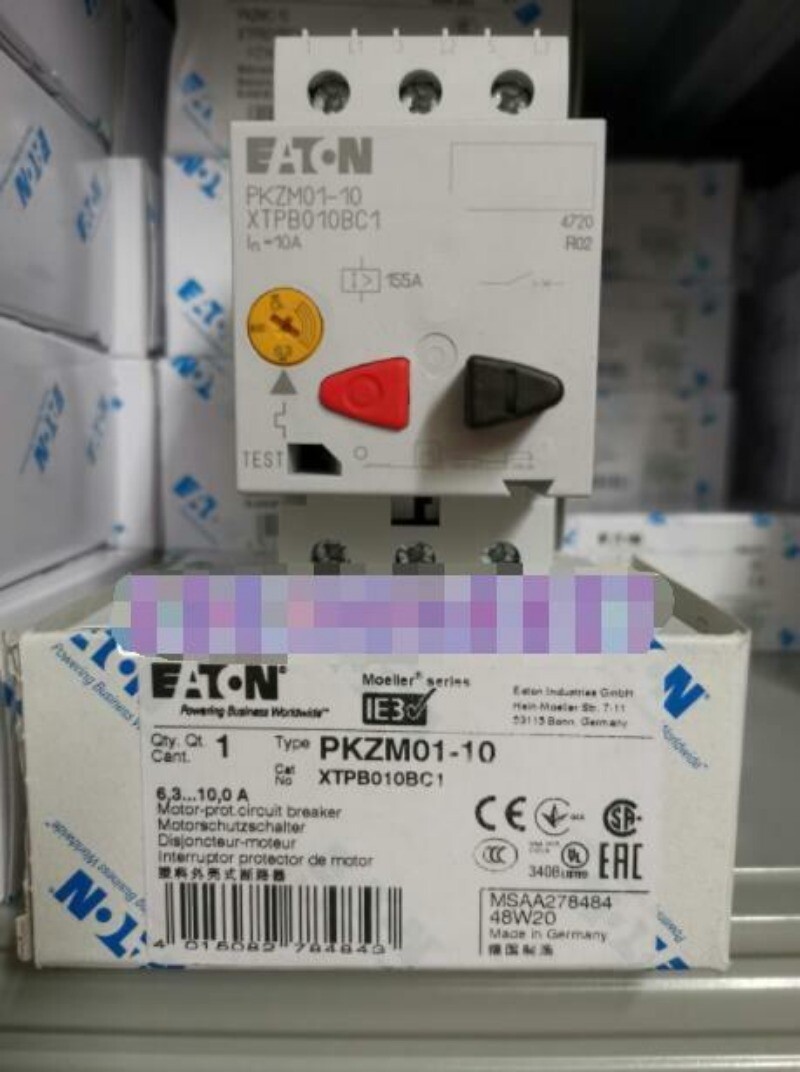 1PCS NEW FIT FOR Eaton Moeller PKZM01-10 XTPB010BC1 Circuit Breaker 6.3-10A