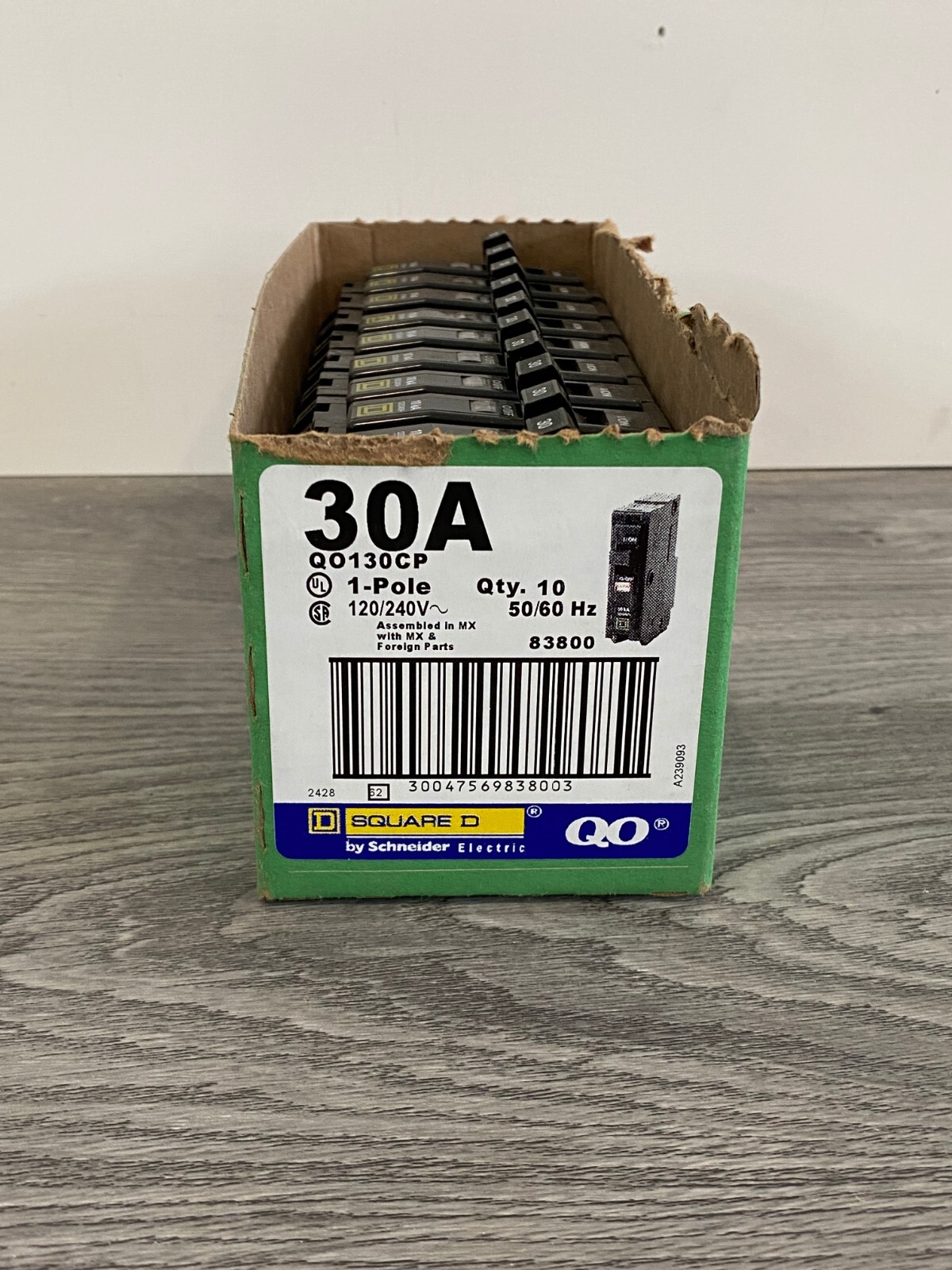 Square D by Schneider QO130CP Electric Pole Circuit Breakers 30A 10 Pack New