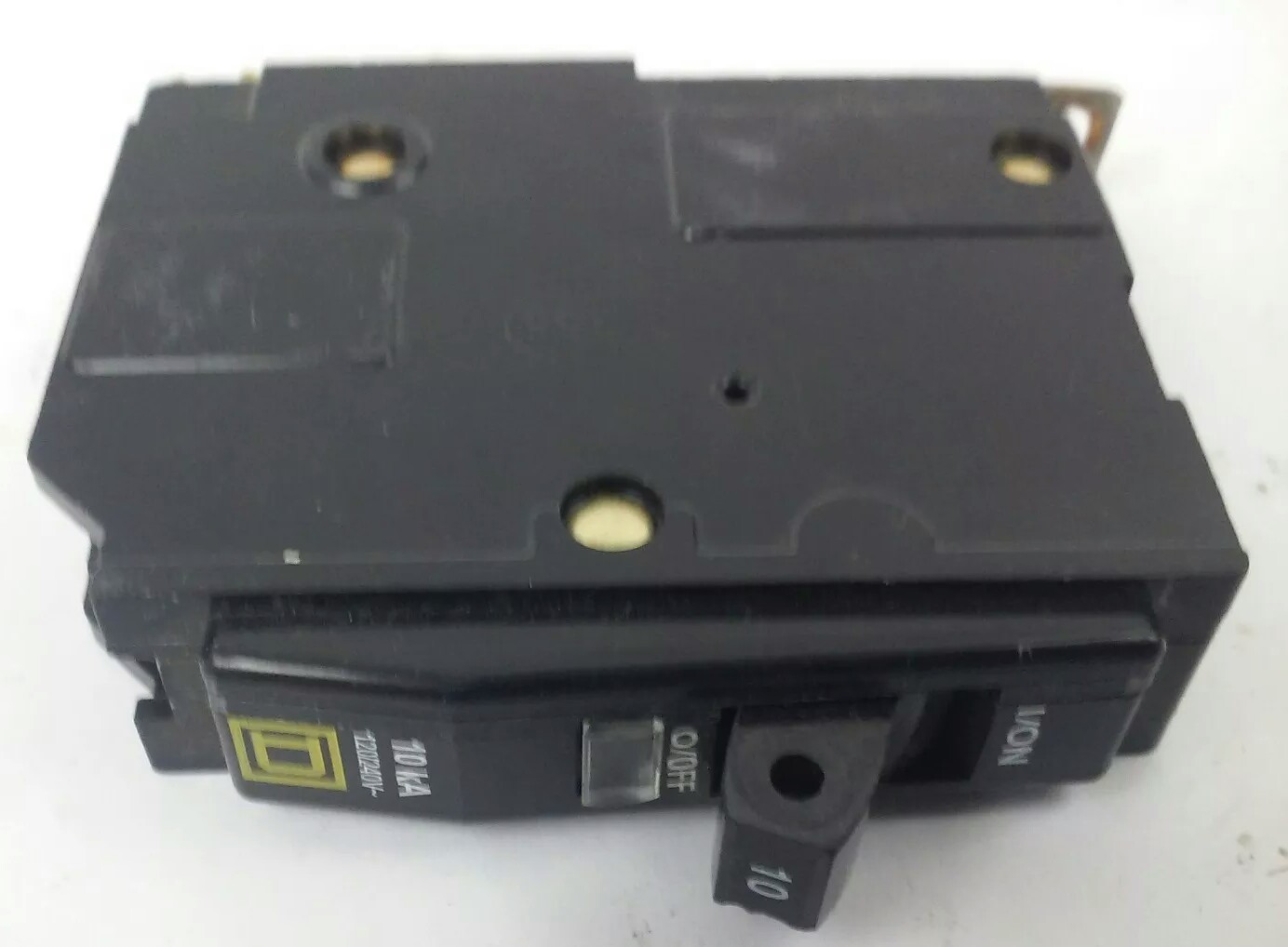  SQUARE D QOB110 CIRCUIT BREAKER, 1 POLE, 10 AMP, 120/240V, 10KA, 50/60HZ, QOB