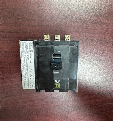 QOB3201021 QOB320-1021 3Pole 20Amps 120/240Volt 120V Shunt Bolt-On Square D NEW