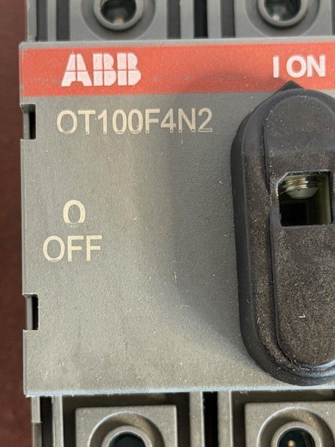 ABB OT100F4N2 Disconnect Switch 100A 750VAC 4 Pole New