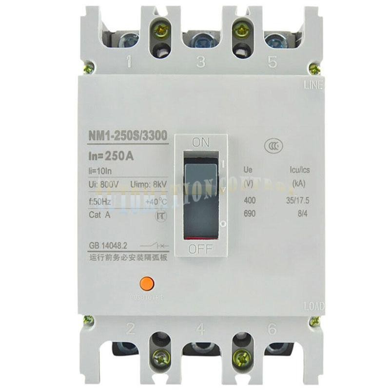 Circuit Breaker 125A 160A 180A 200A 225A 250A 3 pole For CHINT 1PC NM1-250S/3300