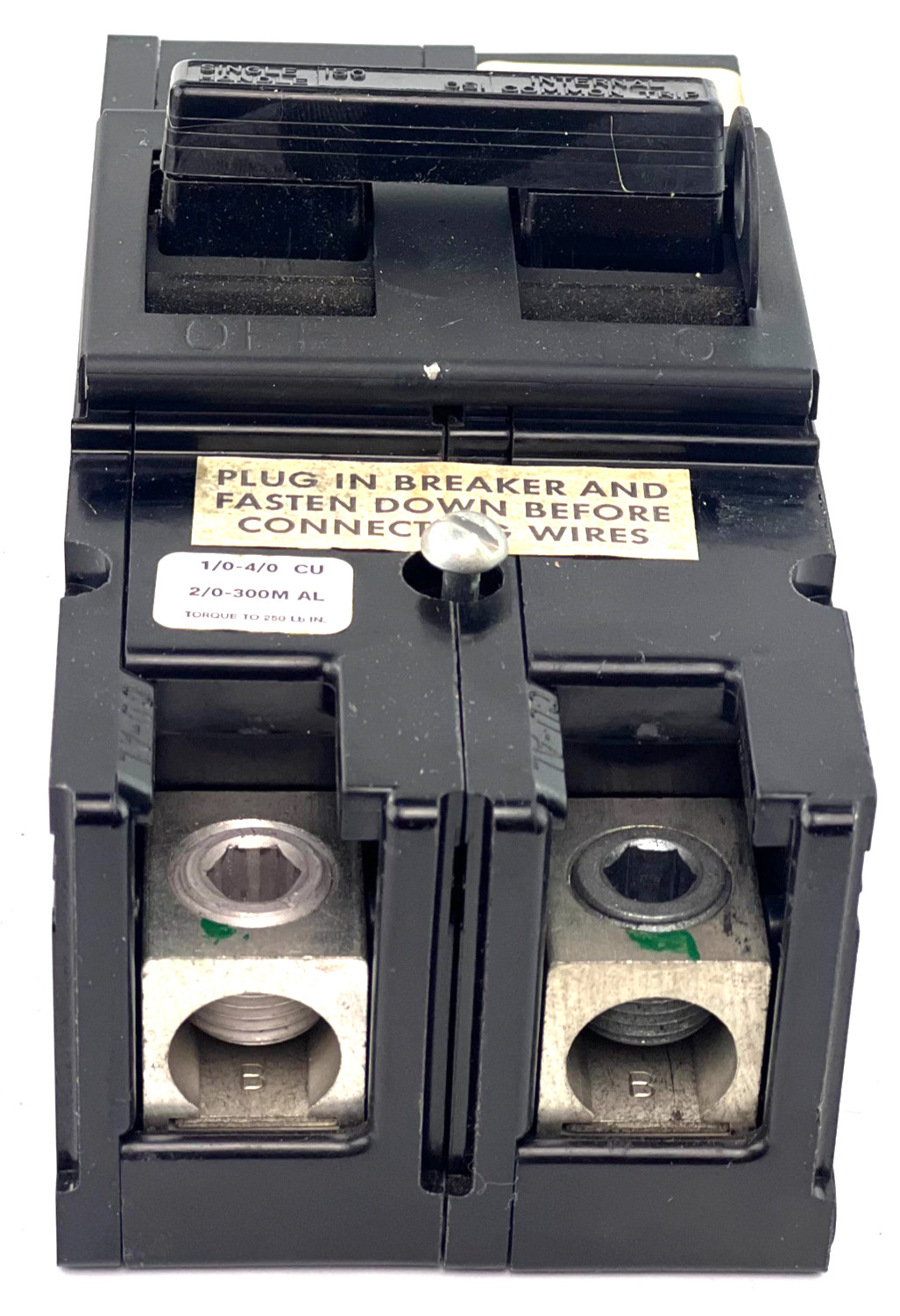 Zinsco 150 Amp 2 Pole Type QFP24 Circuit Breaker 150A QFP 240V *CHIP REPAIR READ