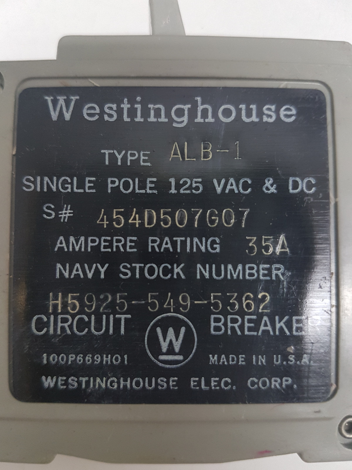 WESTINGHOUSE ALB-1 CIRCUIT BREAKER 35AMP 1 New – 1 Used