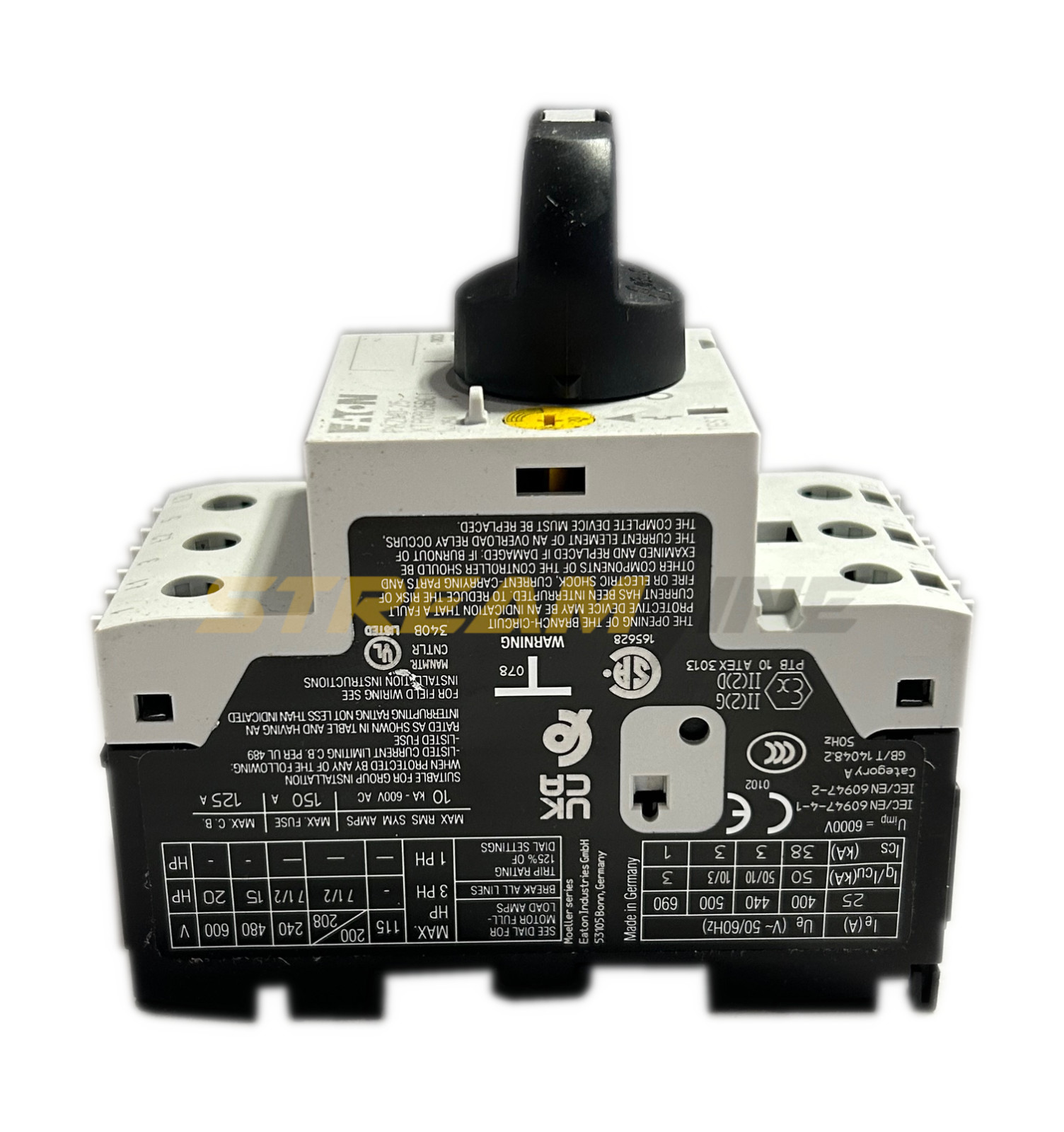 Eaton PKZM0-25/AK Motor Circuit Protector, 20-25 Amp, 380/400V, 3P, 45mm, 12.5kW