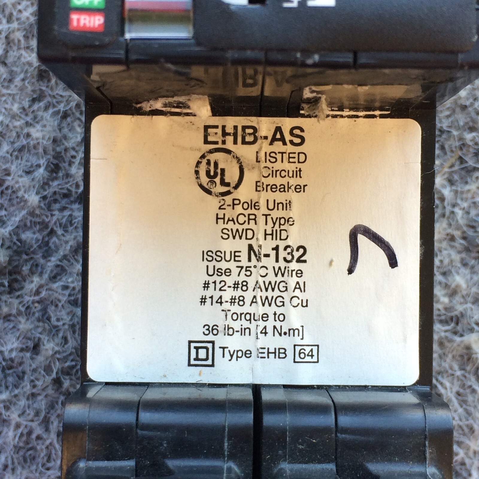 SQUARE D EHB24020AS 20 Amp 480V, Remotely Operated Circuit Breaker – WARRANTY