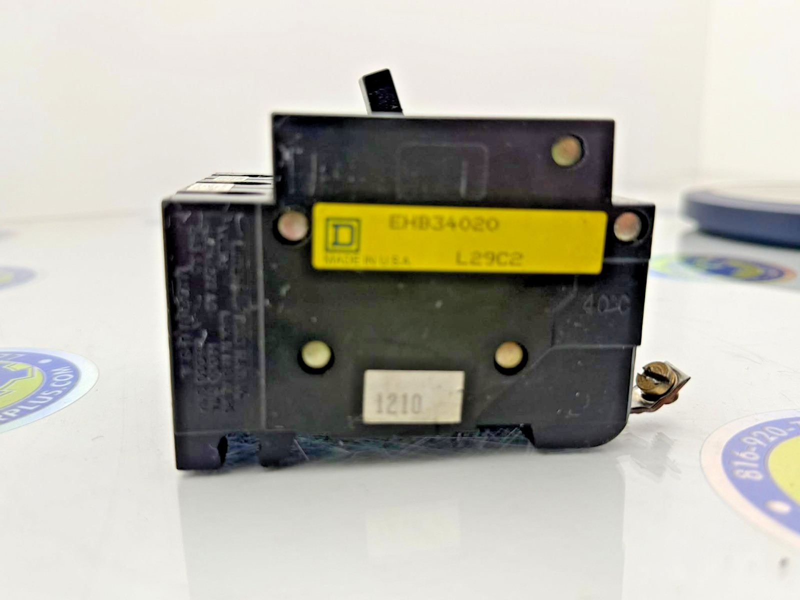 Square D EHB34020 3-Pole 20A Circuit Breaker EHB Series Bolt-On