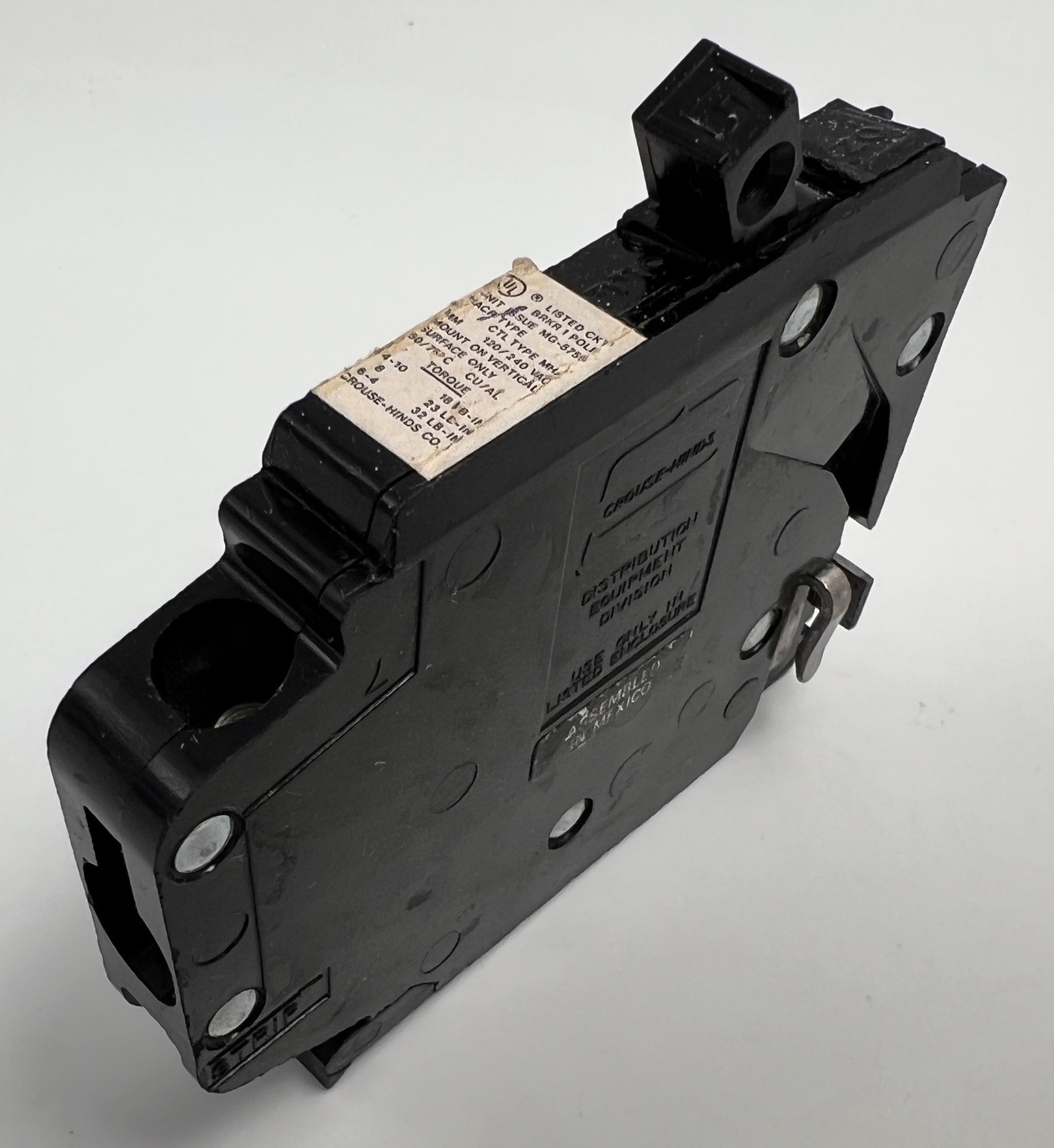 Crouse-Hinds MH115R 15Amp 120v Circuit Breaker Right Hook