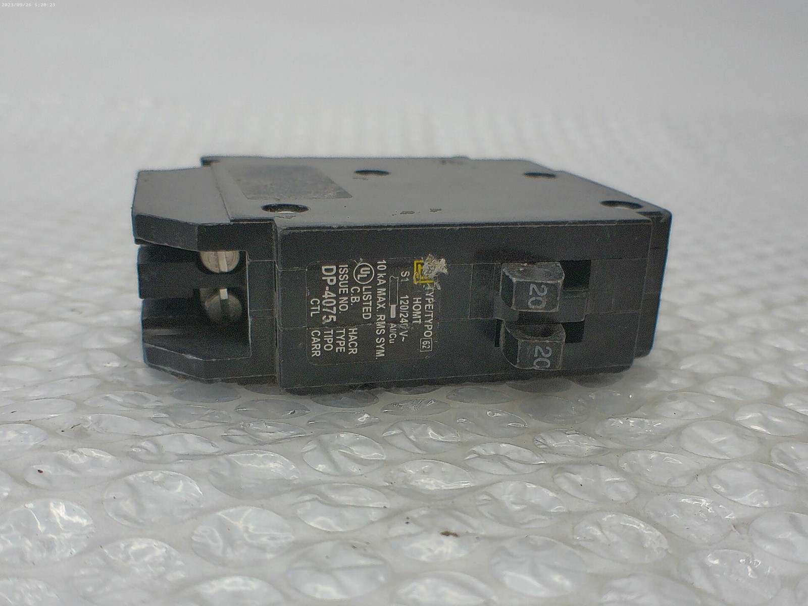 SQUARE D HOMT2020 BREAKER TANDEM 1POLE 20AMP NSNP.