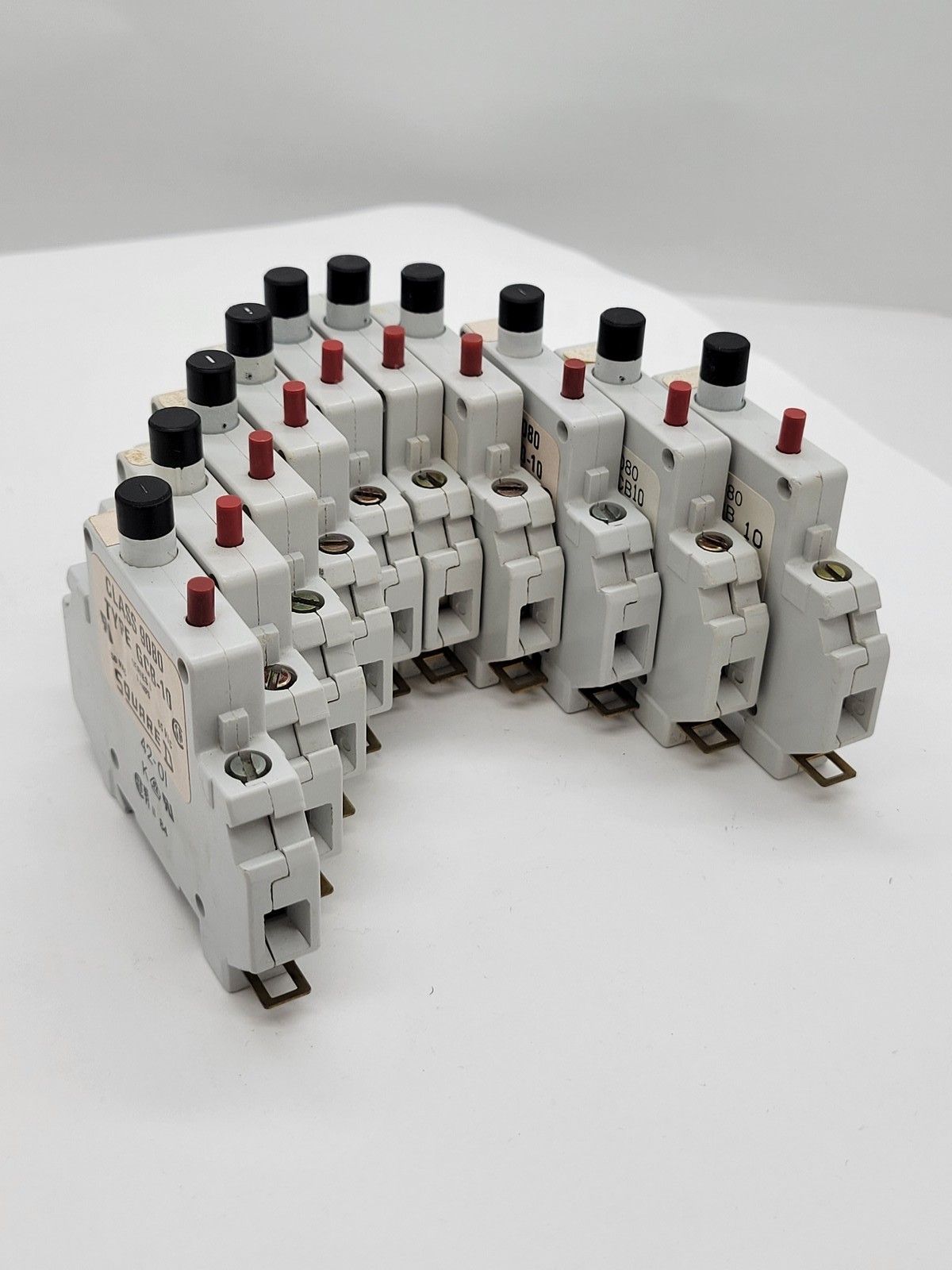 10PC Square D 9080GCB-10 Bolt-On Circuit Breaker 1A 1P 250/65V Series B