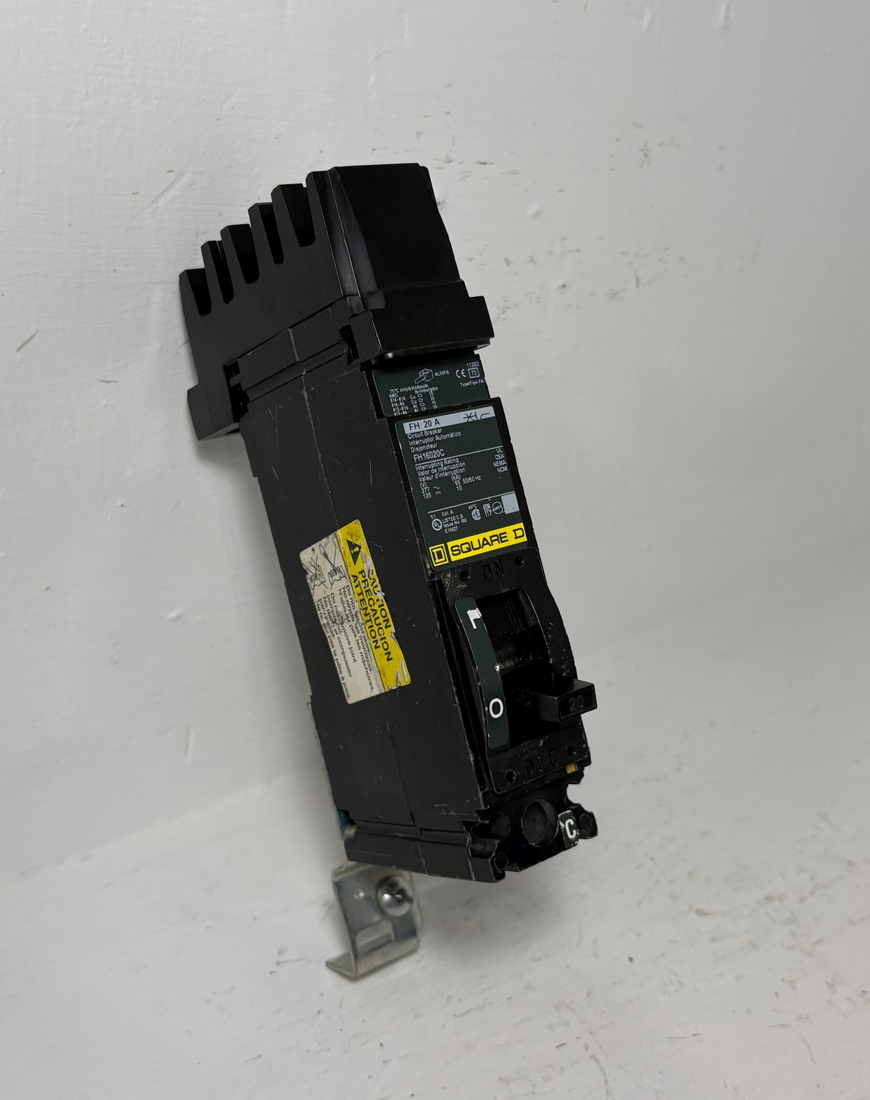 Square-D I-Line FH16020C 20A Circuit Breaker Green Label 277V FA 1 Pole 20 Amp