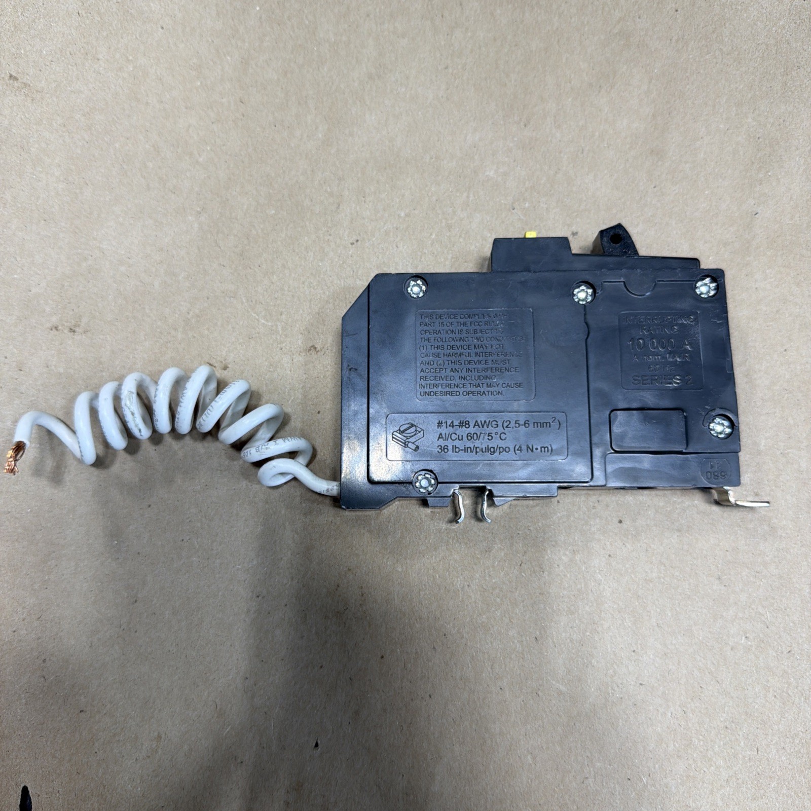 1X Square D QOB120EPD Equipment Protective Device 1 Pole 20 Amp Circuit Breaker