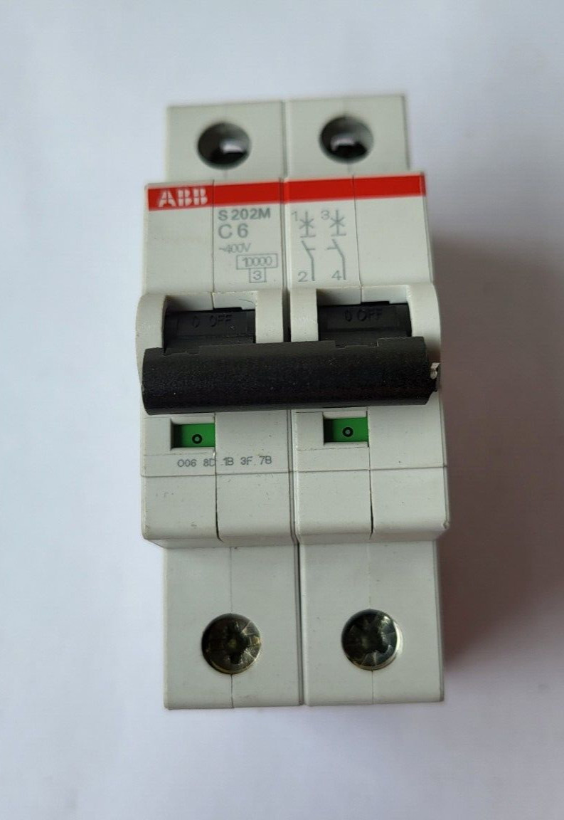 ABB S202M-C6 2CDS272001R0064 2 POLE CIRCUIT BREAKER (BR5.5BB2)