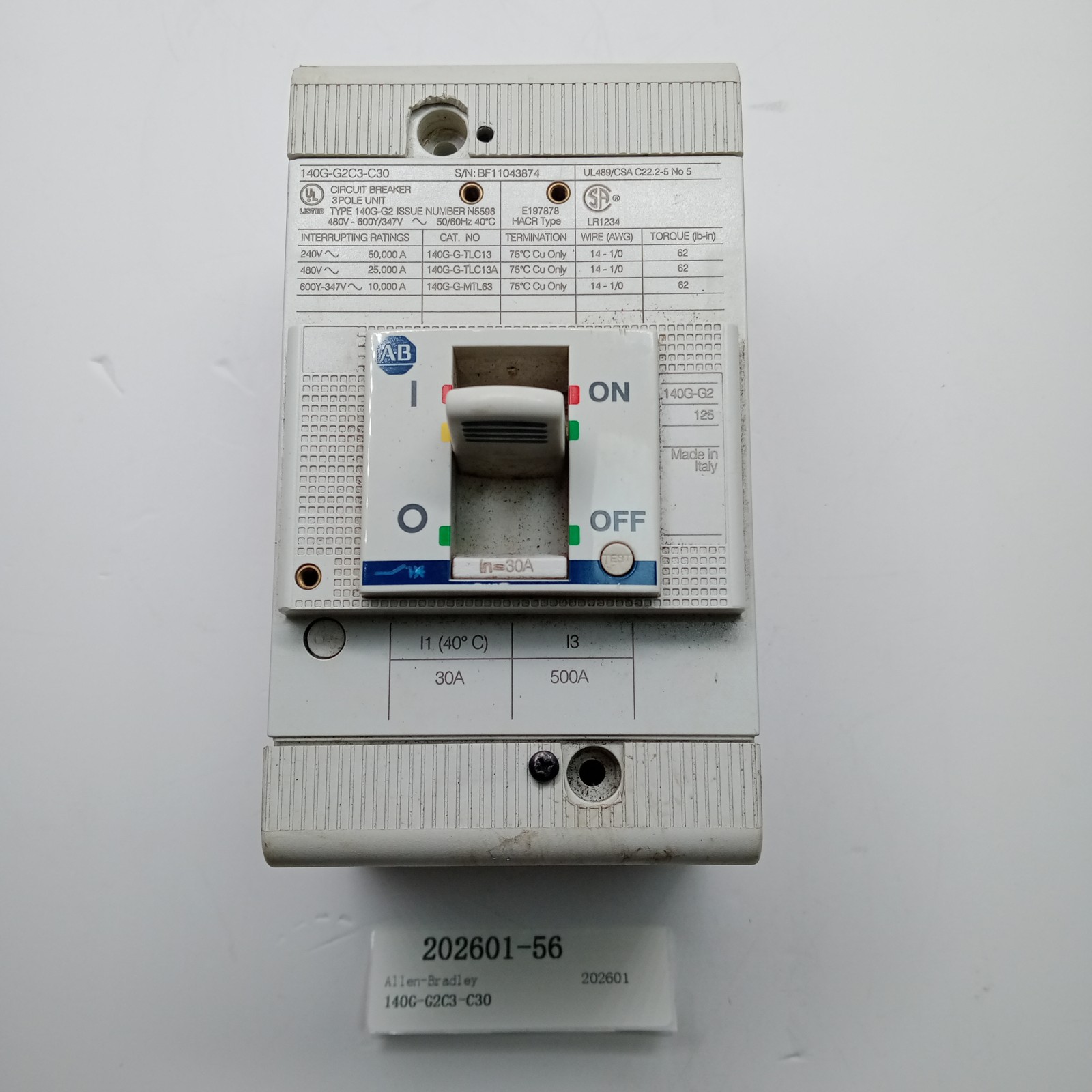 Allen-Bradley 140G-G2C3-C30 Circuit Breaker