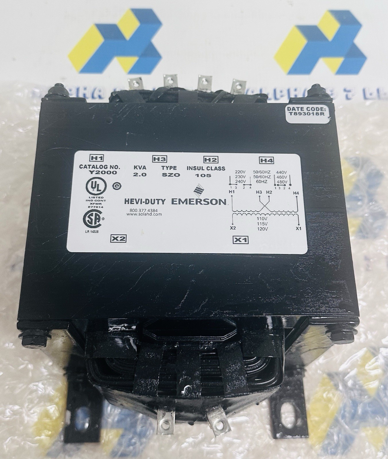 Emerson / SolaHD Hevi-Duty Y2000, 2.0 kVA Power Transformer