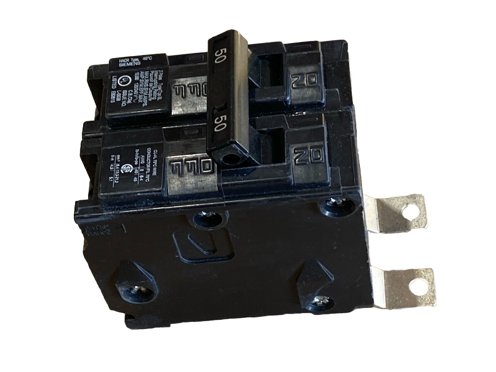 SIEMENS BREAKER B250 – 50 AMP BOLT ON 120/240V 10kA – 2PL New