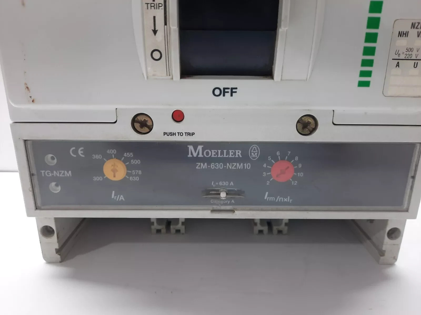 MOELLER 3 POLE 630 AMPS NZM 10-630N CIRCUIT BREAKER 690VAC