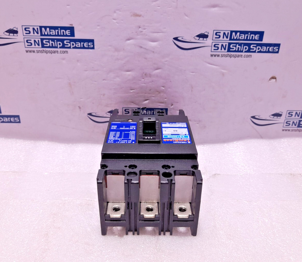 Terasaki Electric XS100NB TemBreak Circuit Breaker 60A 3Pole FC Ui 690V 50/60Hz