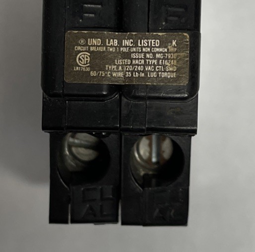 Challenger A2020 Type A Circuit Breaker 2 pole 20 Amp 120V Ships Today 1 yr war