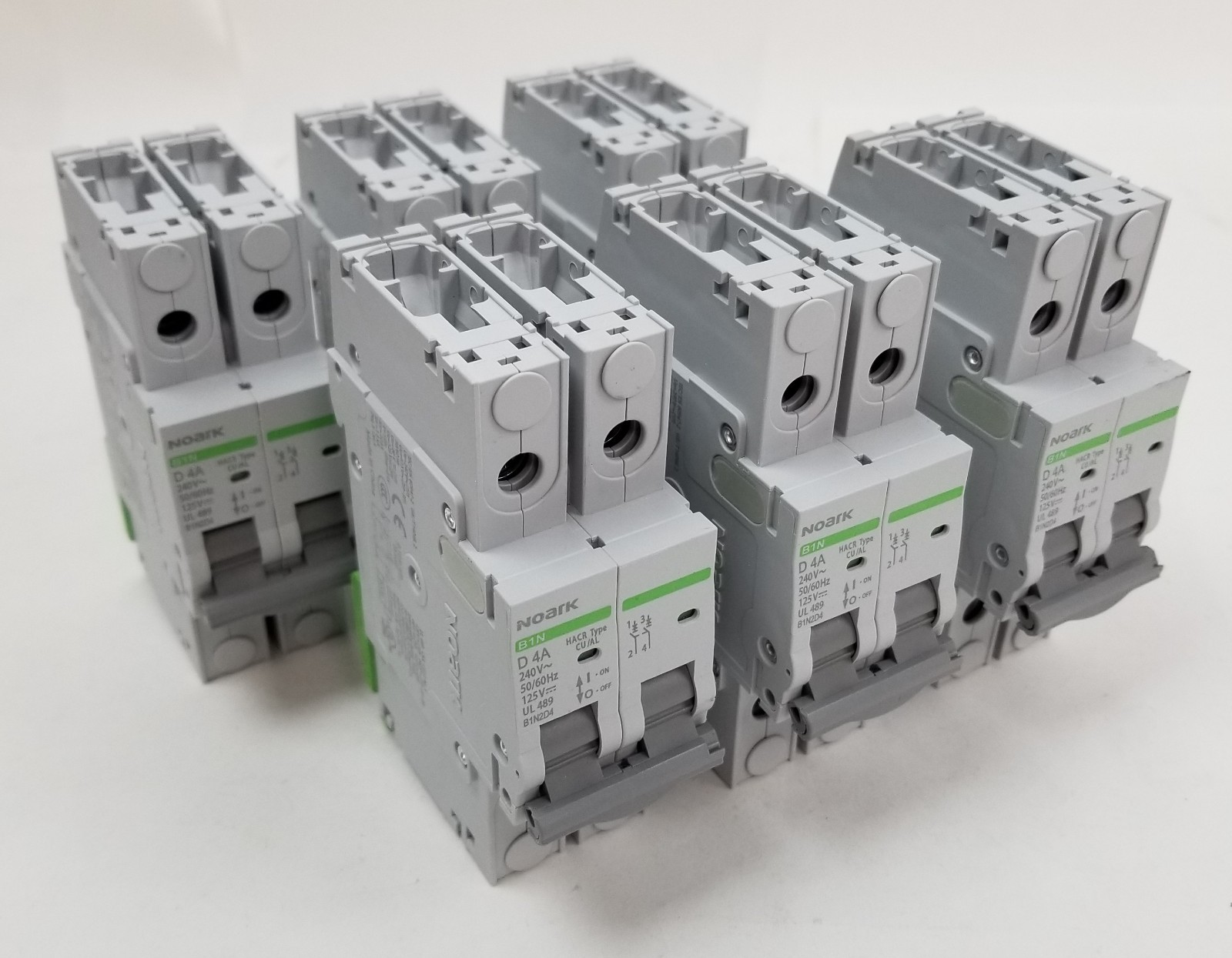 6 NOARK B1N2D4 Circuit Breaker Miniature 240 V AC/125 V DC 10kA 2P D4A NEW