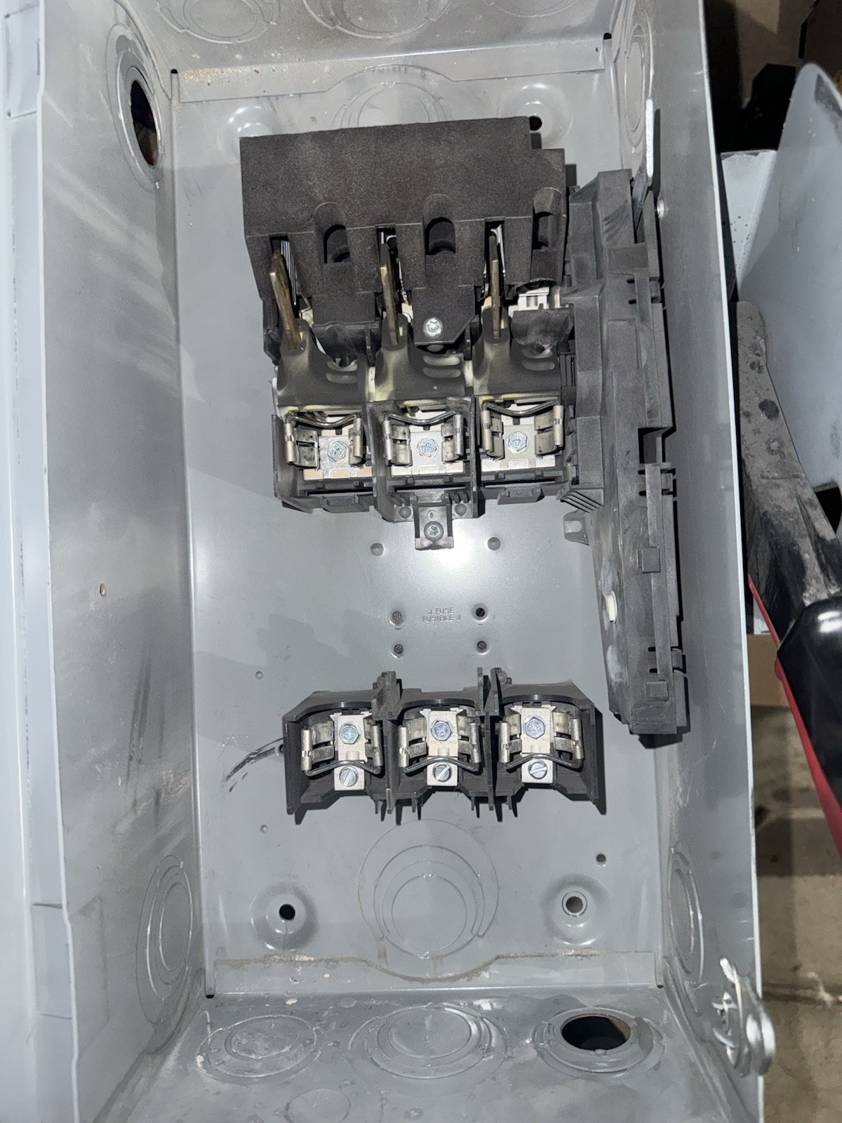 Square D H362 60 amp 600V 3 Phase Fused Type 1 Indoor Disconnect Used