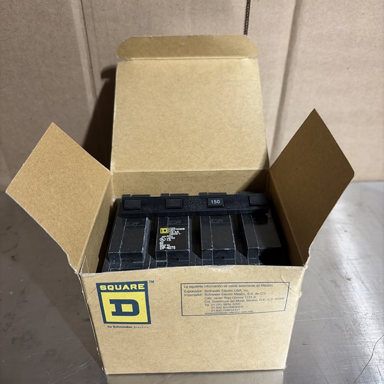 SQUARE D, HOMELINE, HOM2150, 150A, 240V, 4P, MAIN CIRCUIT BREAKER *NEW IN BOX