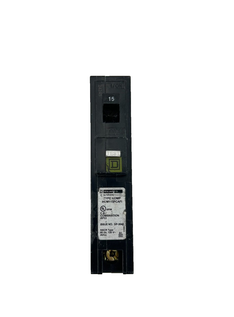 Square D HOM115PCAFI Circuit Breaker AFCI 15A 1-Pole 120V