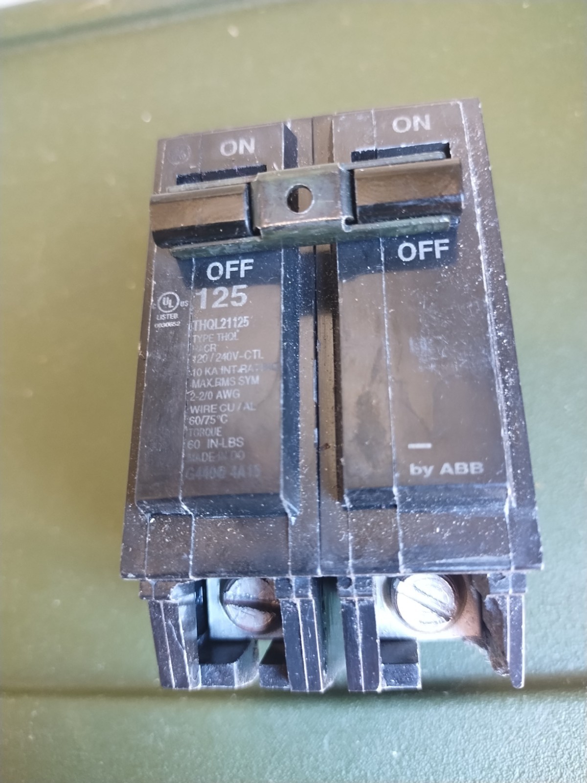 GE General Electric THQL21125 125-Amp 2-Pole 120/240VAC Breaker See Pictures!!!!