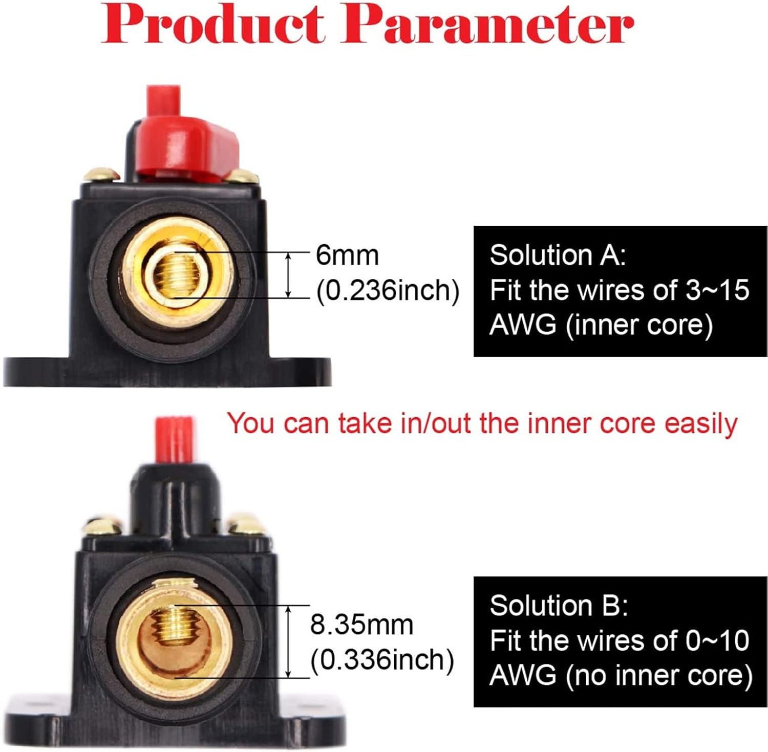 60A Audio Inline Circuit Breaker 12V Reset Fuse Holder 60amp with M Color: 60A