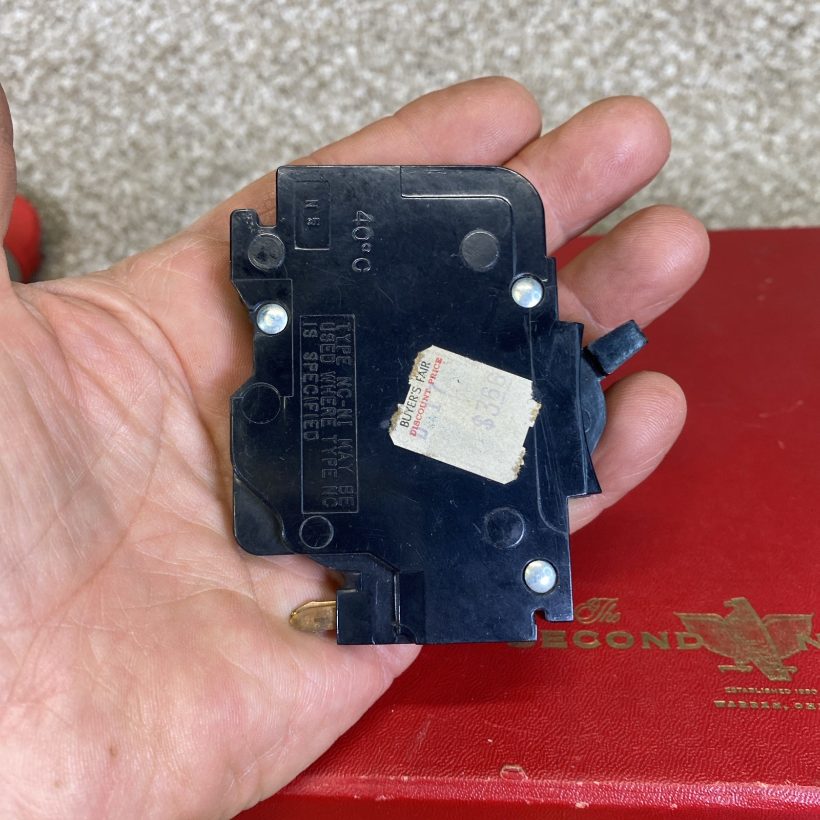 Federal Pacific 15 Amp 1 Pole Type NC (Thin) Stab-lok NC115 FPE Breaker 120 Volt