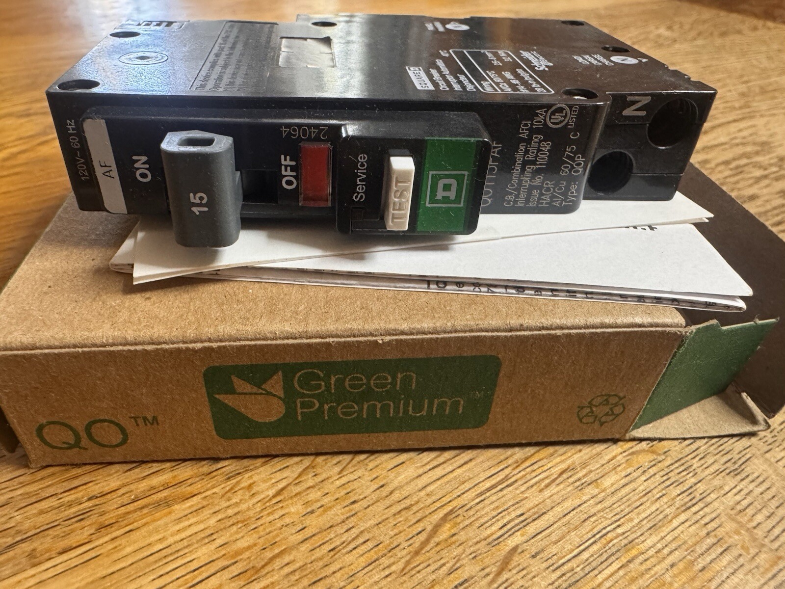 NEW Square D QO115PAF Circuit Breaker
