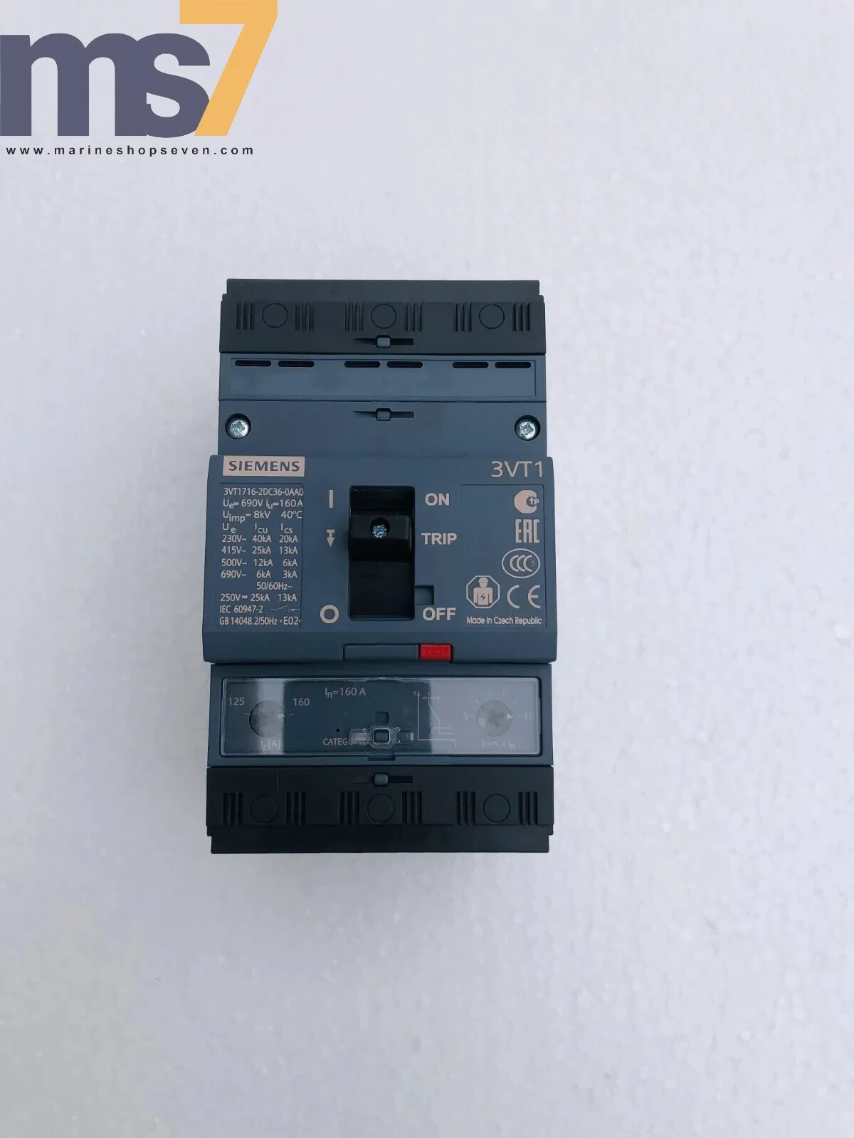 SIEMENS 3VT1 MCCB CIRCUIT BREAKER 160 AMPS 3P 3VT1716-2DC36-0AA0 #NEW