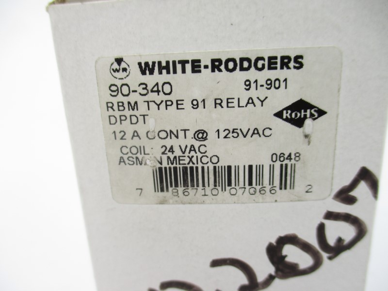 WHITE RODGERS 90-340 24VAC 12A NSMP