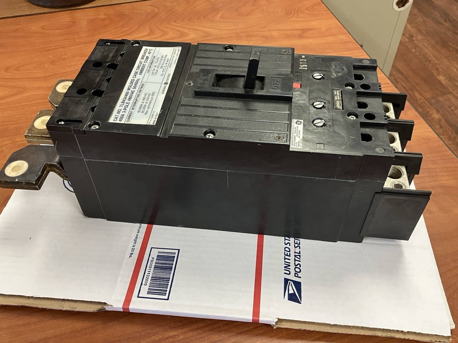 GE Circuit Breaker TLB434400 3-Pole 400A 480VAC 50/60Hz FREE SHIPPING