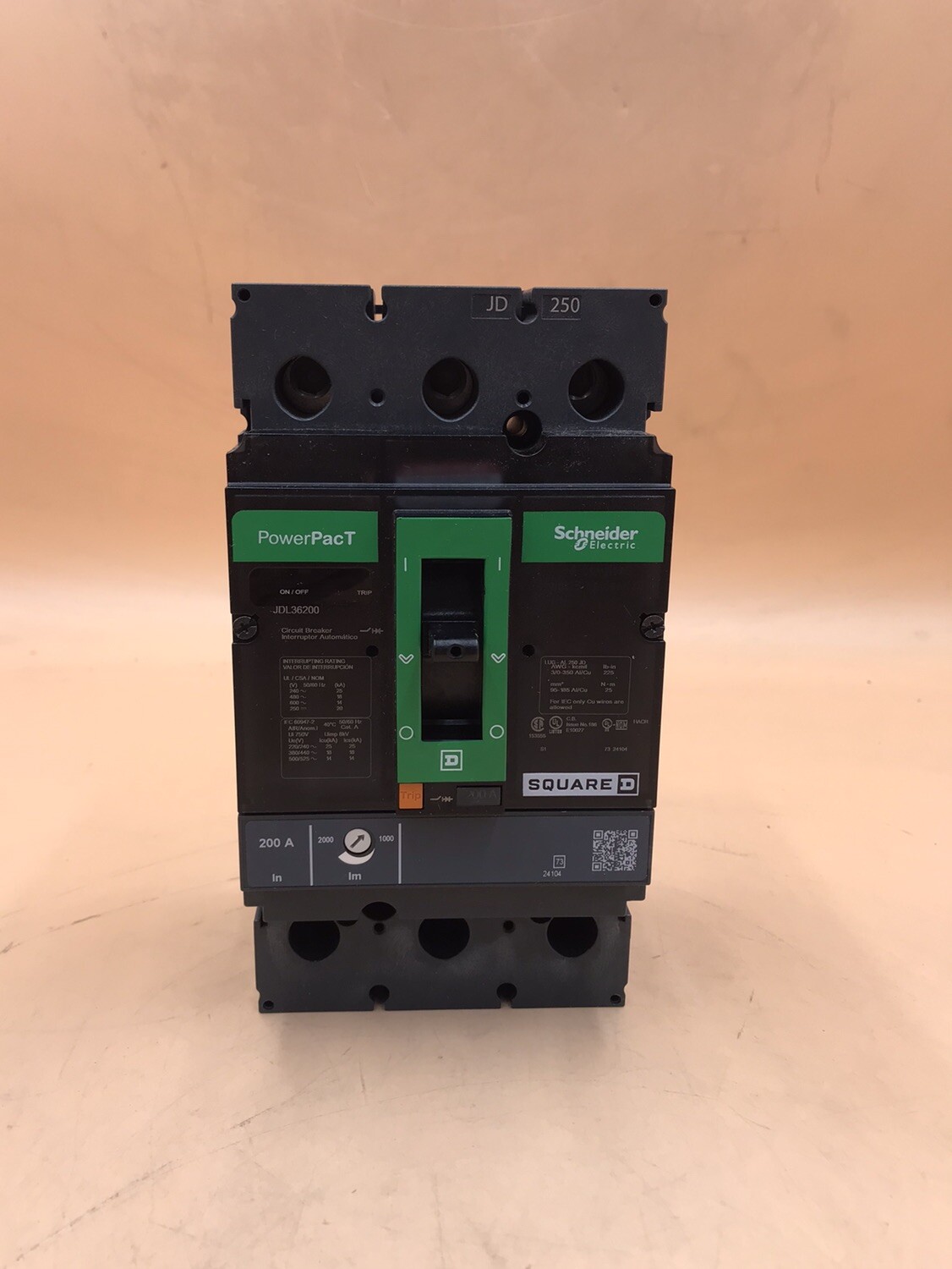 HOUSTON STOCK NEW SQUARE D JDL36200 TYPE JDL 200 AMP 600V FREE 2 DAY AIR BUY NOW