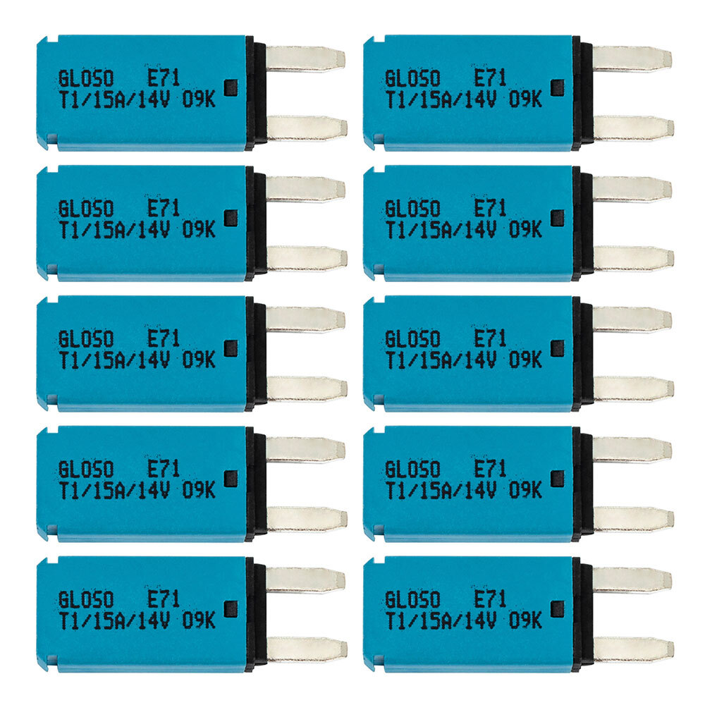 5PC 15A Mini ATM Manual Reset Circuit Breaker Blade Fuse Resettable car boat Van