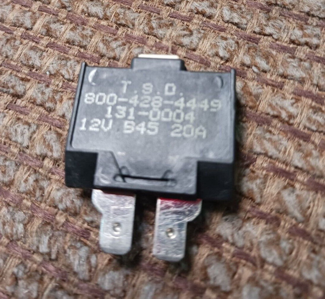 T.S.D. Manual Circuit Braker 131-0004 , 12 Volts 20 Amps, 800-428-4449