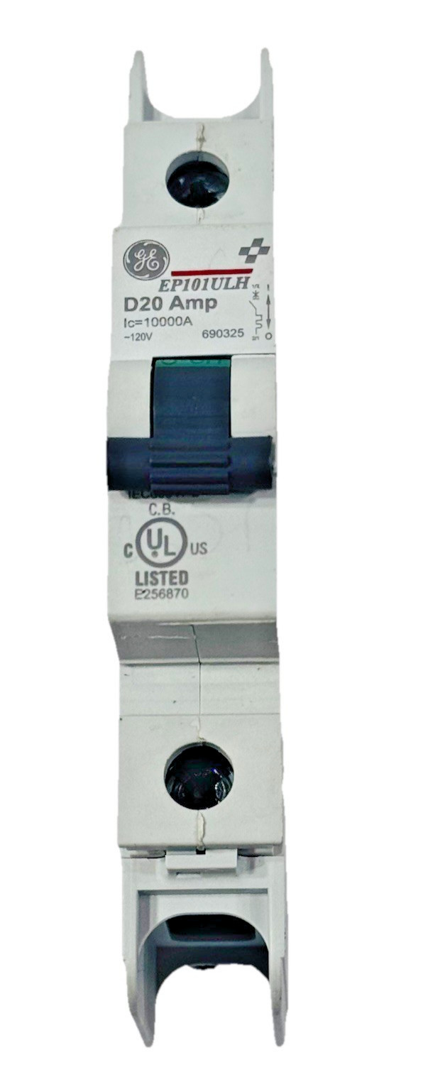 GE EP101ULHD20 / 690325 E256870 20 Amp Miniature Circuit Breaker 1 Pole 120