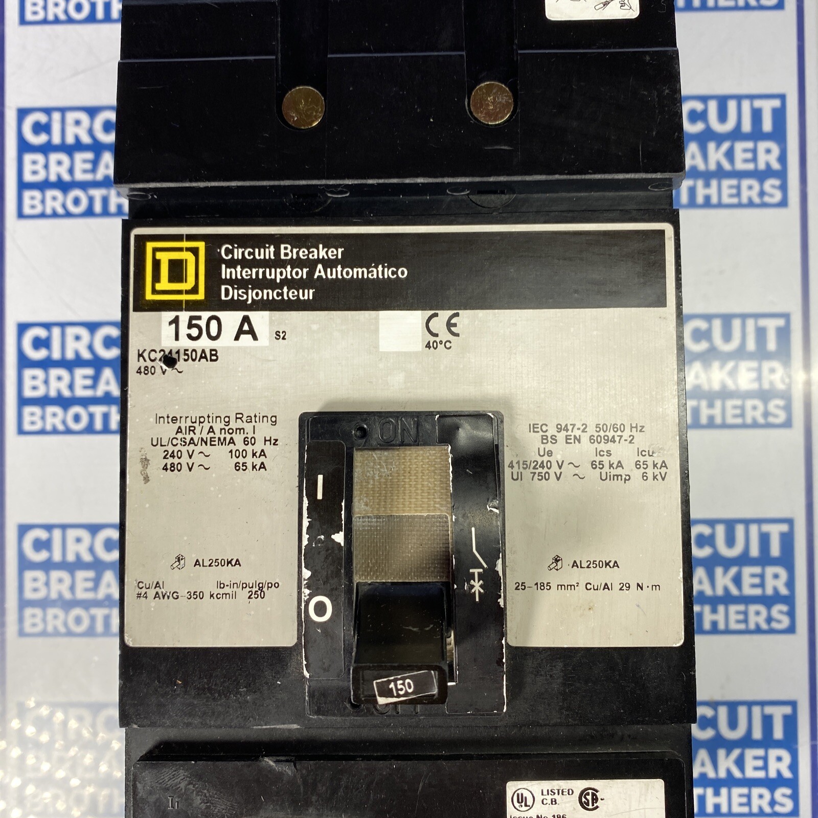 Square D KC24150AB 150 Amp 480 Vac 2 Pole I Line Circuit Breaker – Warranty￼